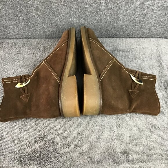 La CANADIENNE Brown Suede Ankle Boots Size 7.5 M - Picture 5 of 13